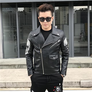 (tạm hết hàng) Áo khoác da biker cá tính hiệu Philipp Plein