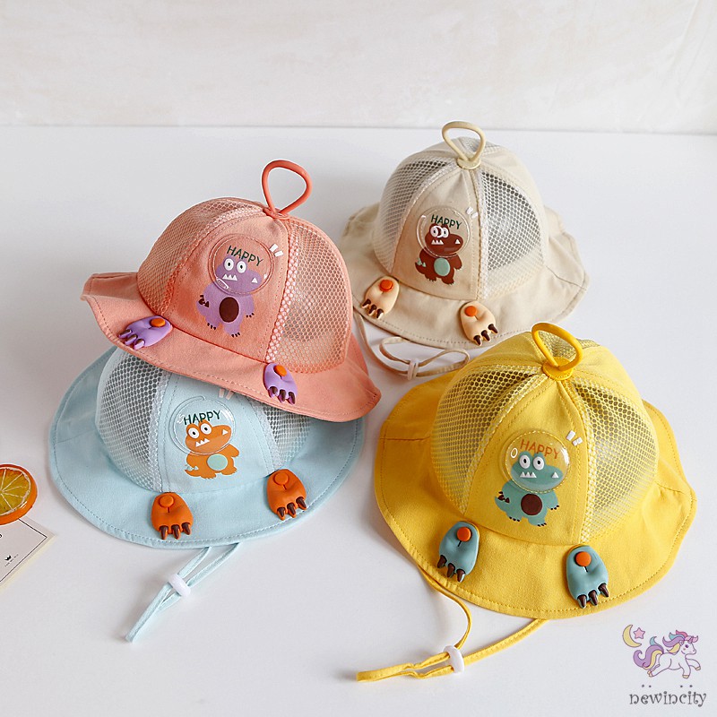 Mũ Lưỡi Trai Phối Lưới Thoáng Khí Họa Tiết Hoạt Hình Phong Cách Hàn Quốc