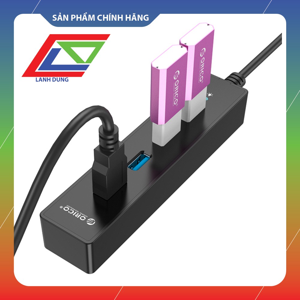 Bộ chia 4 cổng USB 3.0-Hub USB 3.0 Orico W8PH4-BK