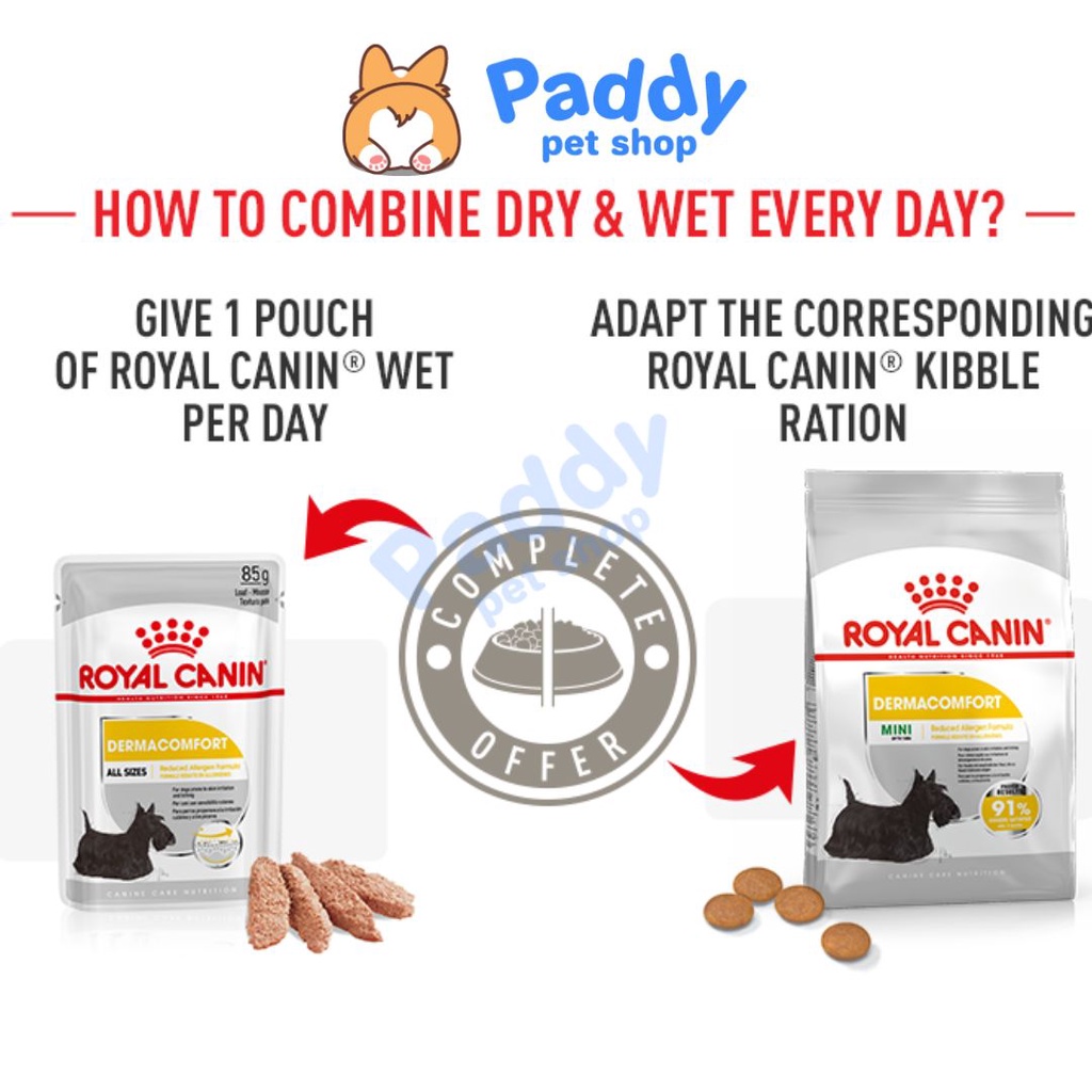 Hạt Royal Canin Mini Dermacomfort Cho Chó Giống Nhỏ Viêm Da