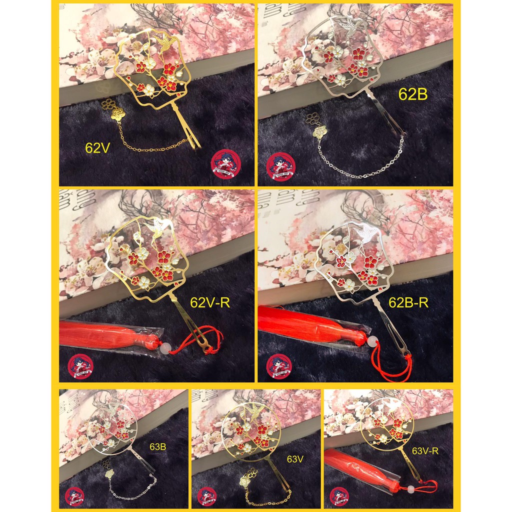 Bookmark kim loại - Quạt cổ trang cho BJD
