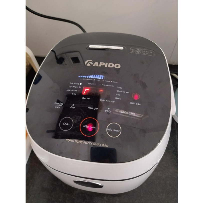 Nồi cơm điện tử Rapido RC-1.2D 500W 1.2L công nghệ nhật bản, 10 chức năng nấu, bảo hành 1 Năm