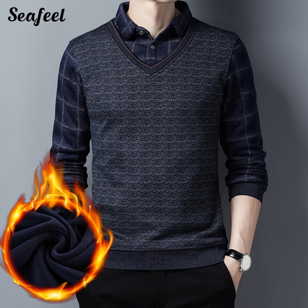 Sf_áo Sweater Tay Dài Vừa Vặn Giữ Ấm Mùa Đông Cho Công Sở