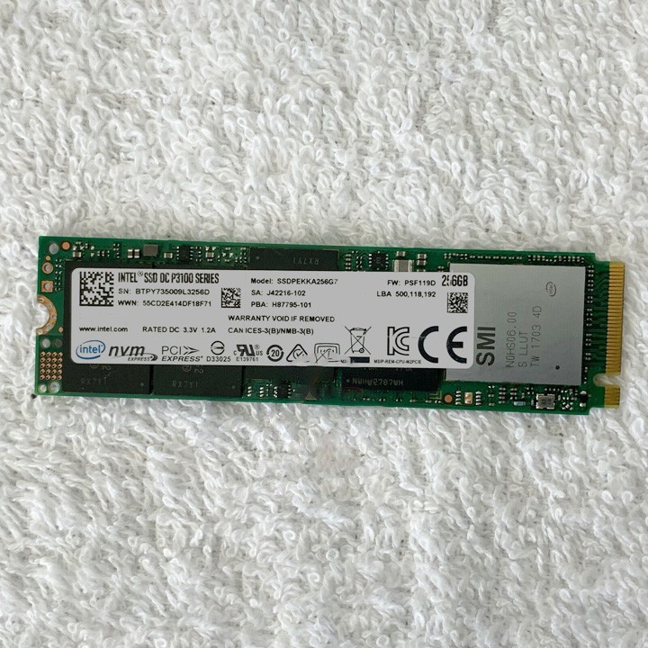 Ổ cứng SSD M.2 PCIe NVMe Intel DC P3100 128GB 256GGB - bảo hành 3 năm