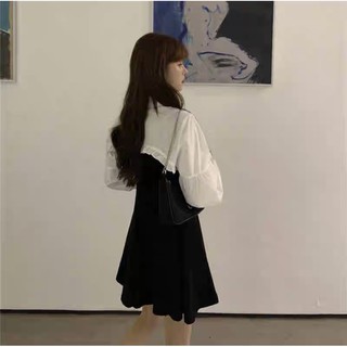 Đầm tiểu thư đen trắng 😁😁😁