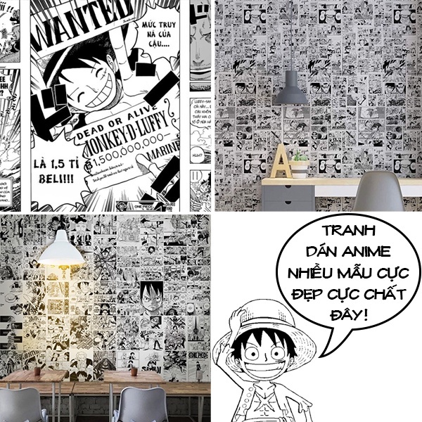 Tranh dán decor PC, dán máy tính cầm tay, dán laptop, dán trang trí góc học tập, góc làm việc animeDZON