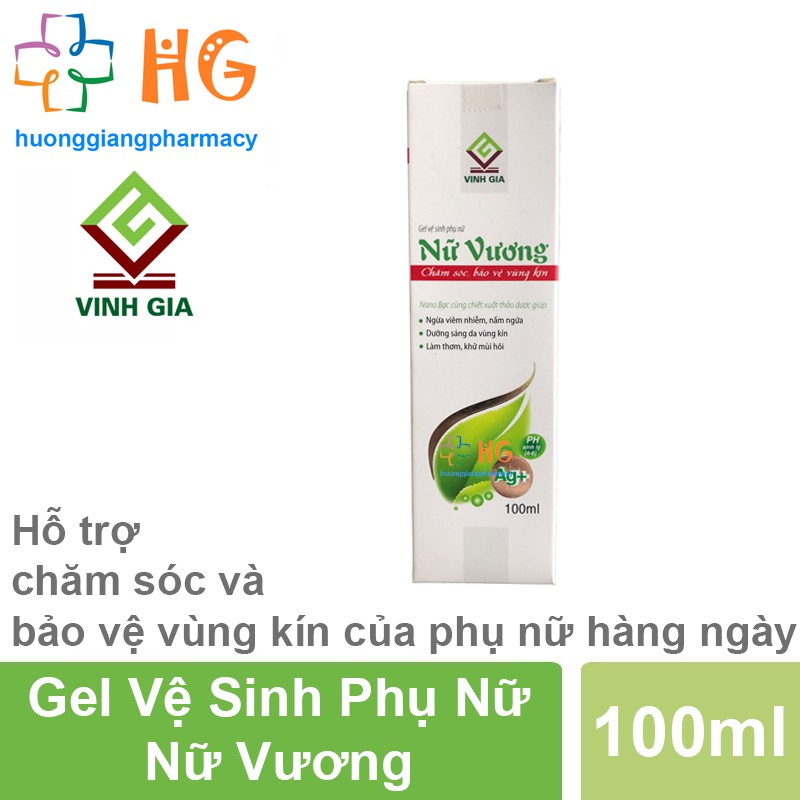 Gel vệ sinh phụ nữ Nữ Vương - Chăm sóc, bảo vệ vùng kín, khô thoáng, giảm ngứa, giảm hôi (Chai 100ml)