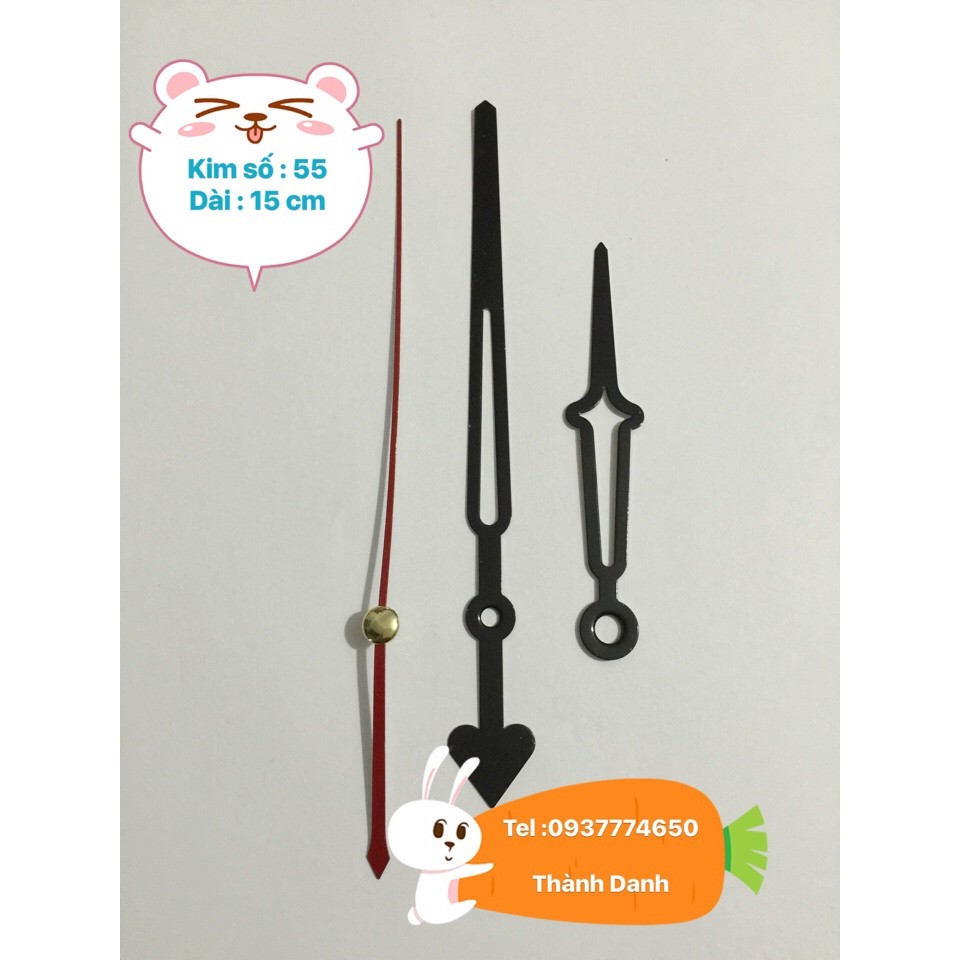 Bộ máy râu kết nối nhạc trục 5mm - kim đen dài 15cm