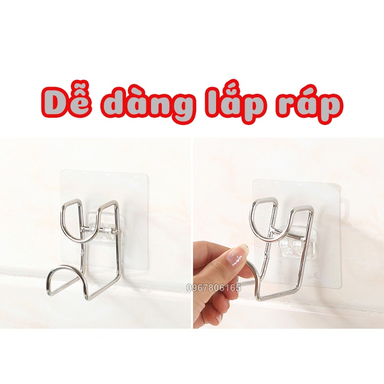 Móc Inox Dán Tường Treo Chậu Nhà Tắm, Treo Đồ Nhà Bếp Hình Chữ L