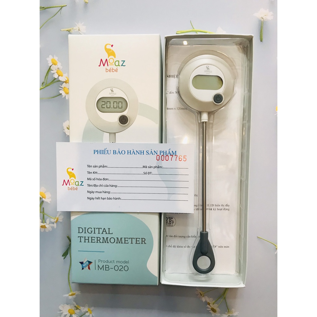 Nhiệt kế đo nhiệt độ sữa Moaz BéBé MB020