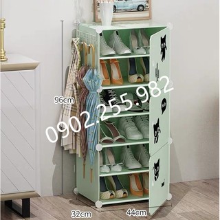 TỦ NHỰA LẮP GHÉP ĐA NĂNG ĐỂ GIÀY DÉP 6 Ô ( chia ô ) ĐỂ ĐƯỢC 12 ĐÔI GIÀY DÉP.