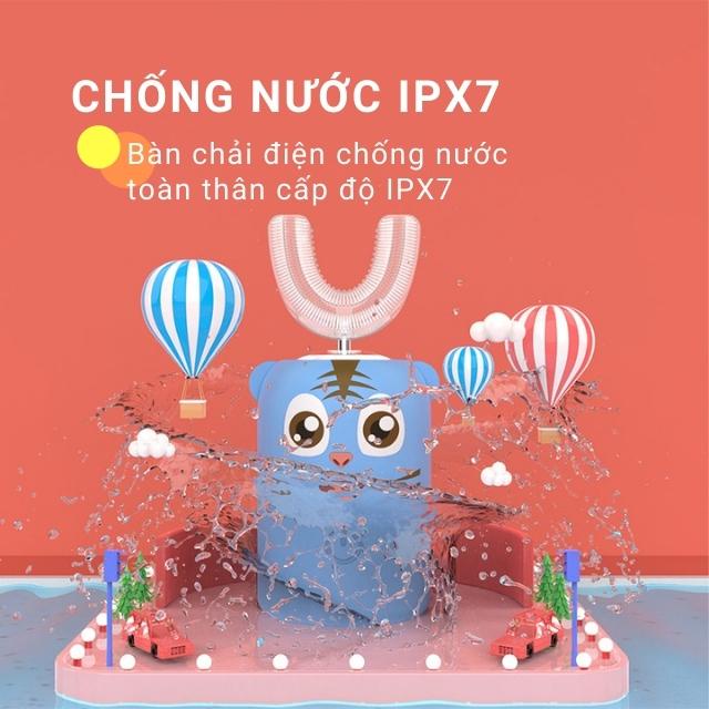 Bàn Chải Điện Cho Bé Đánh Răng Chữ U, Sạc Điện Từ Tính Đầu Chải Chữ U Silicon Cho Trẻ Em Từ 2 Đến 12 Tuổi DC30