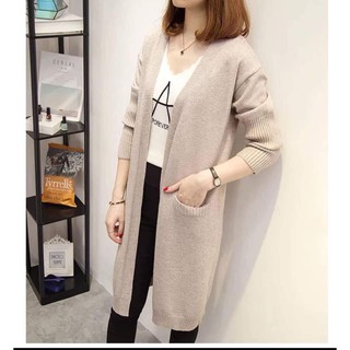 Áo cardigan len dáng dài