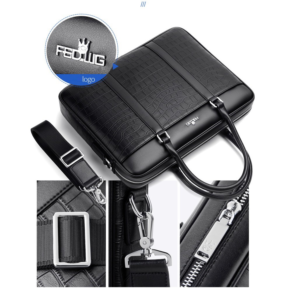 Cặp da FSD vân cá sấu 2021