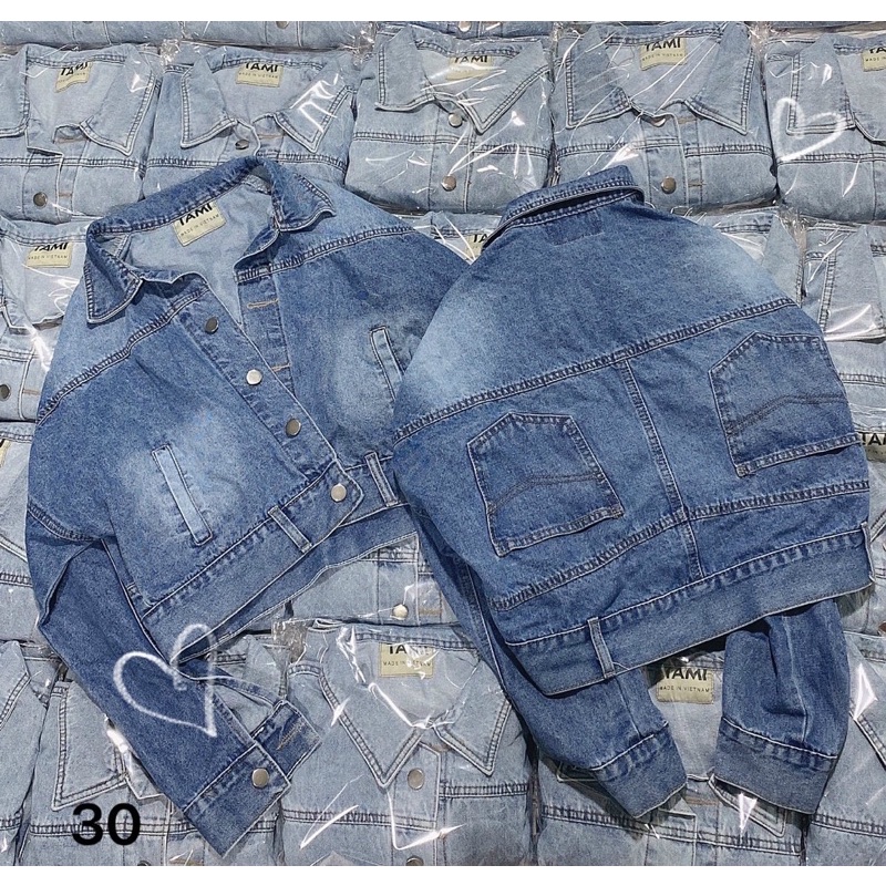 ÁO KHOÁC JEANS NỮ TÚI NGƯỢC VNXK bigsize ✈️Freeship Áo Bò Nữ Lửng Áo Khoác ngắn Croptop Ms 30 TCShopjean