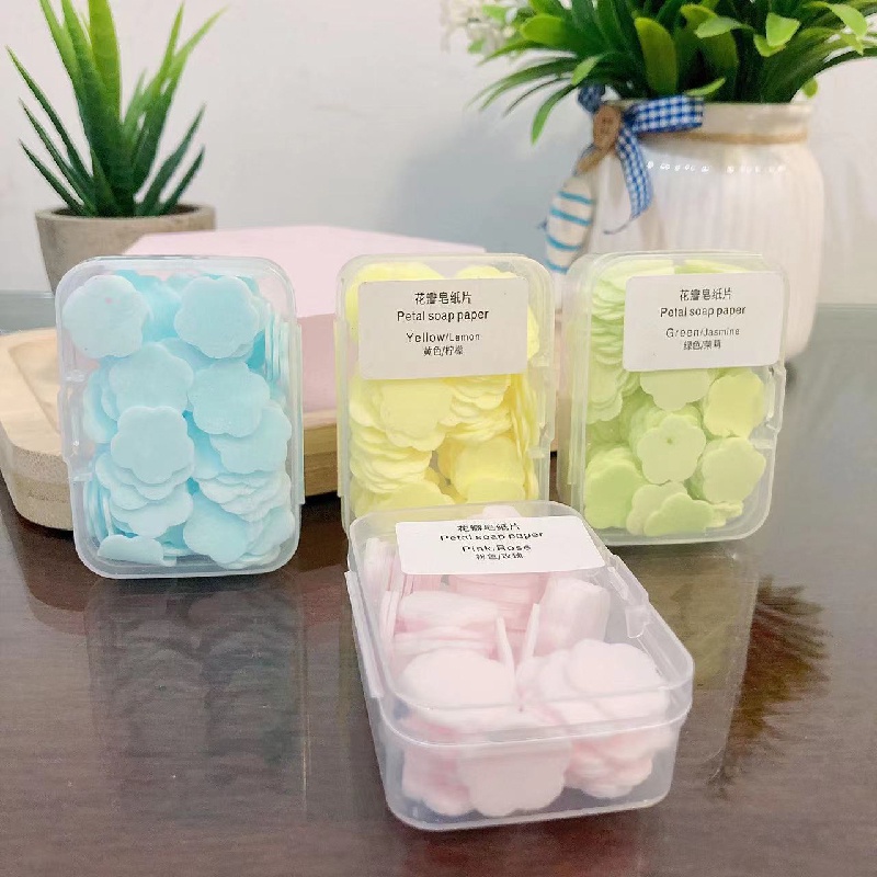 Xà Phòng Giấy Miếng Hình Cánh Hoa Du Lịch Bỏ Túi FaSoLa