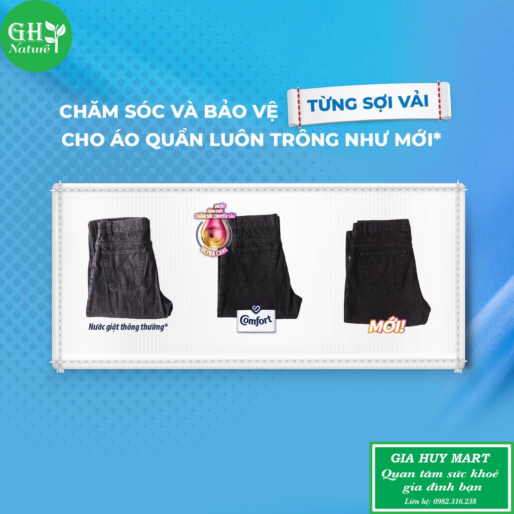 Nước xả làm mềm vải Comfort Chăm sóc Chuyên sâu Túi 1,8 lít