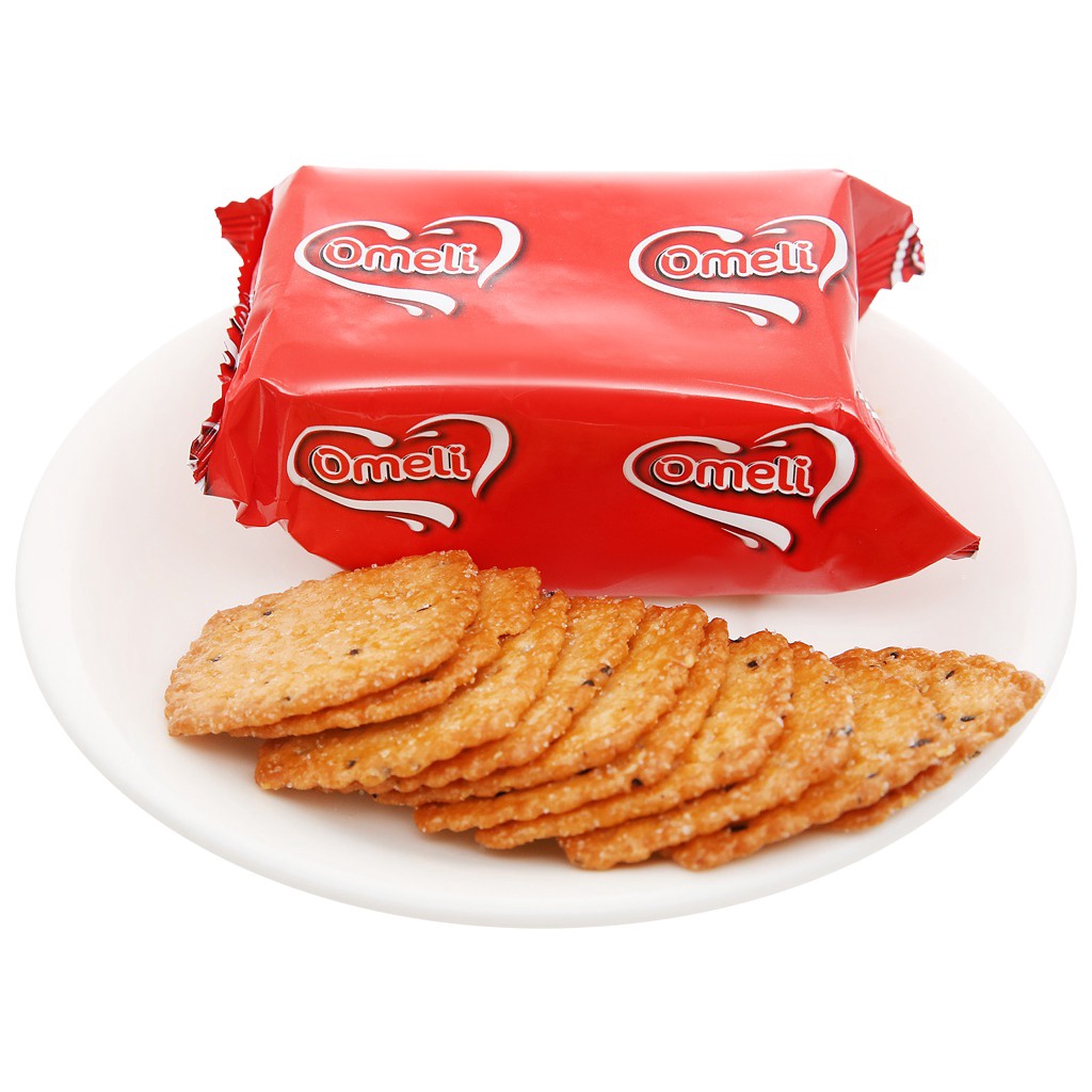 Bánh Omeli Cracker Gấc - Hộp Giấy 400g (Có Túi Xách)