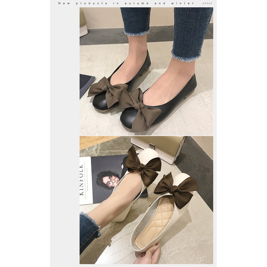 Giày Búp Bê Phối Nơ Xinh Xắn Dành Cho Nữ Size Xl 41 42 43 | BigBuy360 - bigbuy360.vn