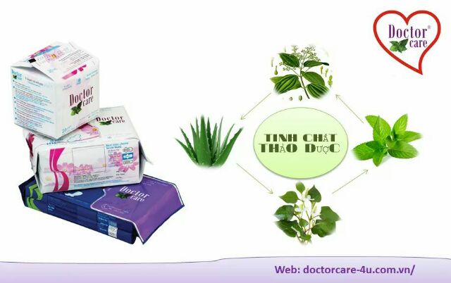 Băng vệ sinh thảo dược Doctor Care ngày/đêm/hàng ngày (có che tên sản phẩm)