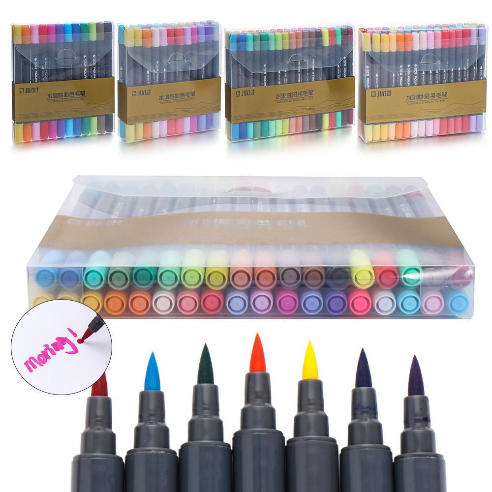 Bộ 2 / 12 / 24 / 36 / 48 Bút Lông Màu Nước Không Độc Hại Chống Thấm Nước Siêu Bền Cho Bé