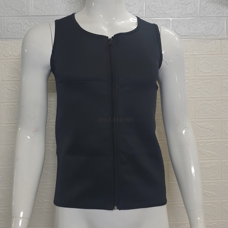 Áo sát nách định hình bụng A.123 kéo khóa cho anh em - Ảnh, video shop làm