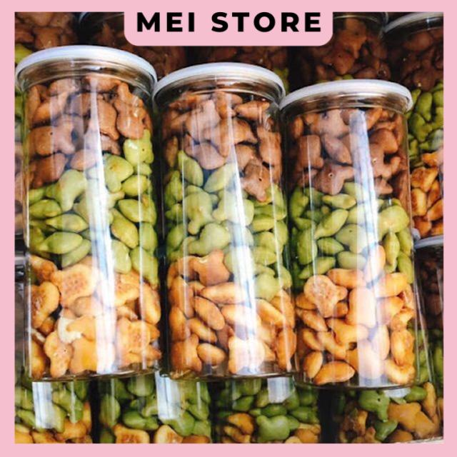 Bánh Gấu Nhân Kem Mix 3 Màu Thơm Giòn Ngon 420g