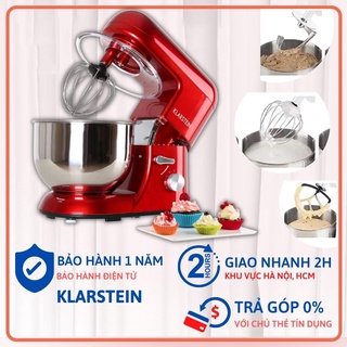 Máy đánh trứng trộn bột Klarstein bát inox - 3 đầu trộn: đánh trứng - trộn bột - quết bột 1200W