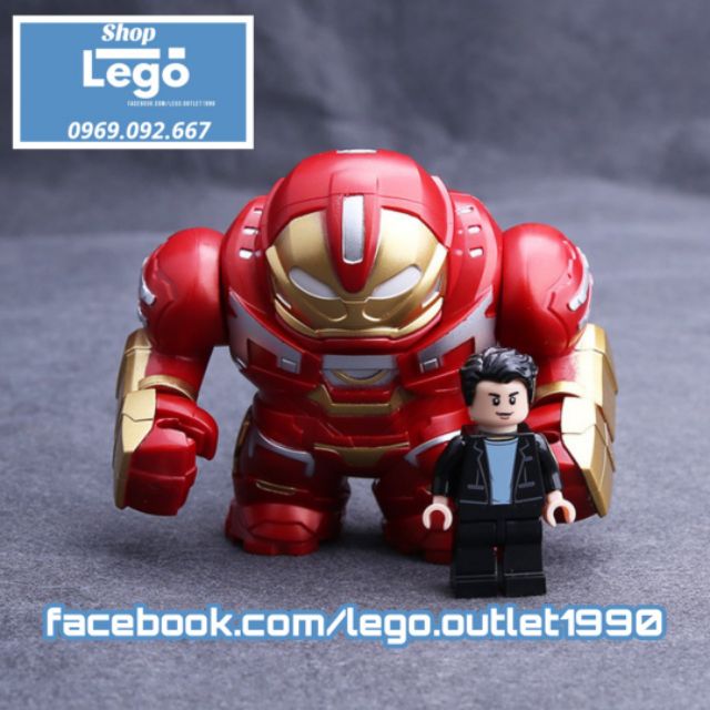 Xếp hình Hulkbuster Ironman Avengers Age of Ultron phong cách Chibi Lego Minifigures Decool 0316 Jisi 10316