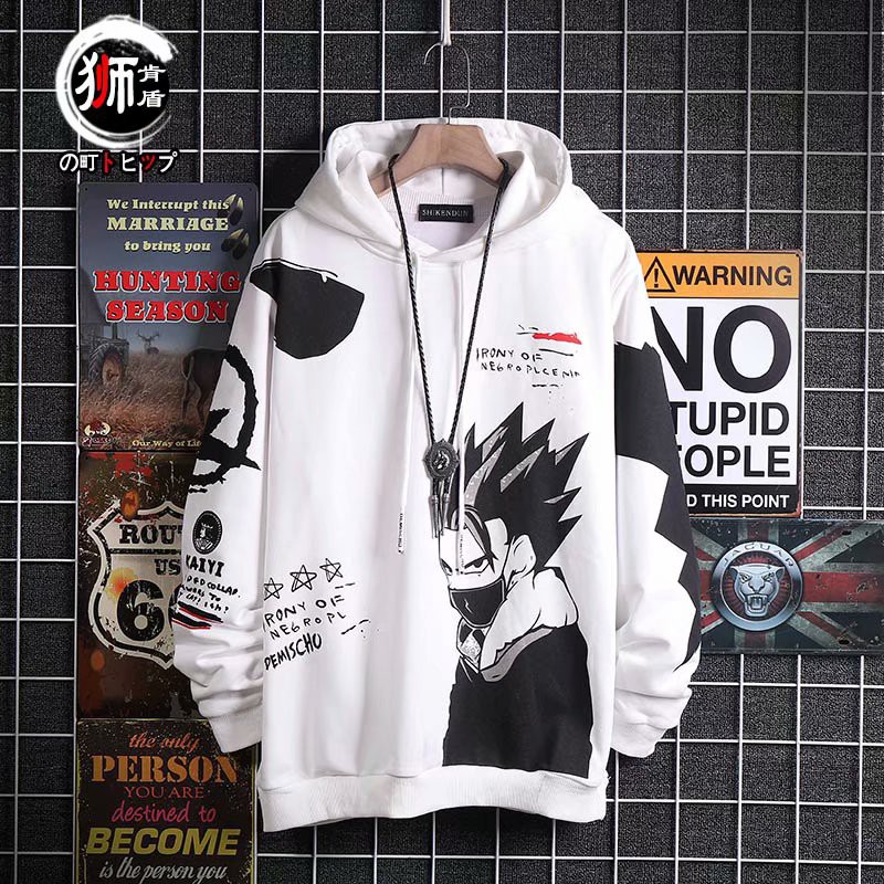 Áo hoodie tay dài in họa tiết hoạt hình phong cách đường phố size m-3xl | BigBuy360 - bigbuy360.vn