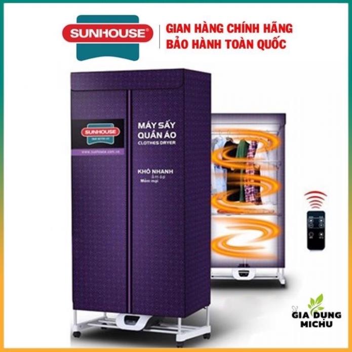 Tủ sấy quần áo,Máy sấy quần áo Sunhouse SHD2707 cao cấp loại 1 chính hãng Bảo hành 12 tháng hỗ trợ diệt khuẩn quần áo