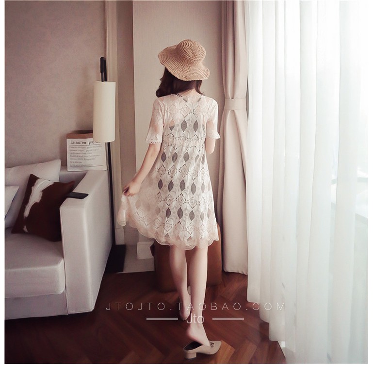 Váy đầm đi biển ren hai lớp như hình - Hang Quảng Châu ( TIỂU THƯ) | BigBuy360 - bigbuy360.vn