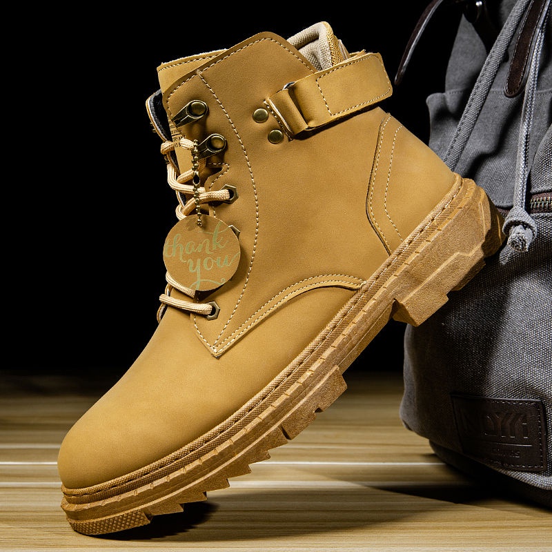Giày Bốt Martin Da Cổ Cao Phong Cách Anh Quốc Thời Trang 2022 Cho Nam Size 39-44