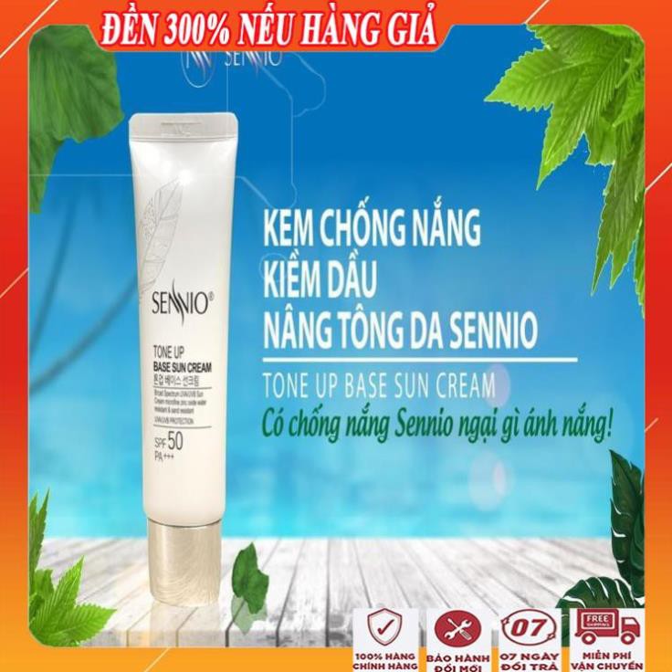 [THÁCH THỨC MỌI ÁNH NẮNG] Kem chống nắng cao cấp, dưỡng trắng da/Kem chống nắng kiềm dầu nâng tông da sennio hàn quốc