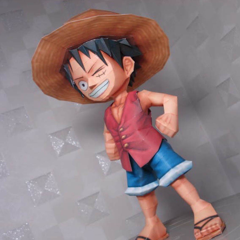 Mô hình giấy Anime Chibi Monkey D Luffy - One Piece