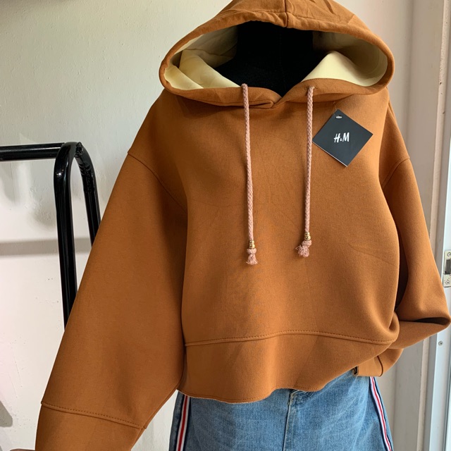 Áo hoodie croptop tay rộng hót hít