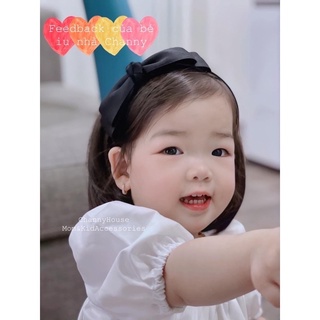 Bờm/ cài tóc nơ lụa Hàn dễ phối cho mẹ và bé[CHANNYHOUSE]