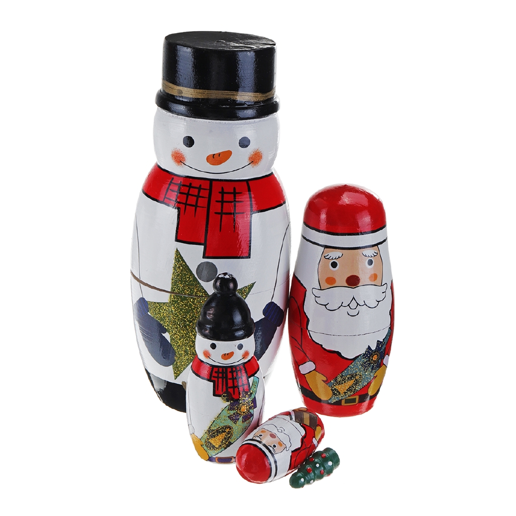 Búp bê Nga Matryoshka hình ông già Noel bằng gỗ