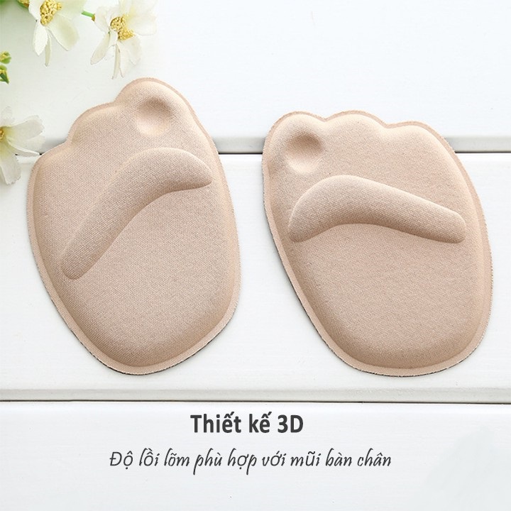 Cặp Lót Giày Nữ 4D Đệm Tăng Êm Mũi Bàn Chân Thấm Hút Tốt Không Keo Dán Dễ Dàng Thay Thế Dùng Nhiều Lần  Chị chảnh Store