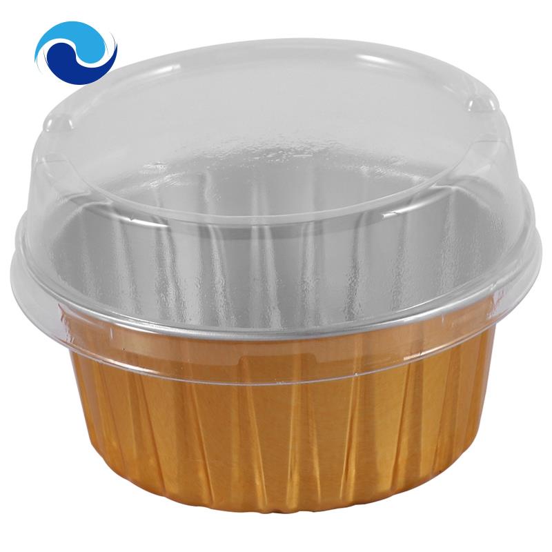 Set 100 Cốc Giấy Nhôm Hình Oval Dùng Một Lần Làm Bánh Cupcake