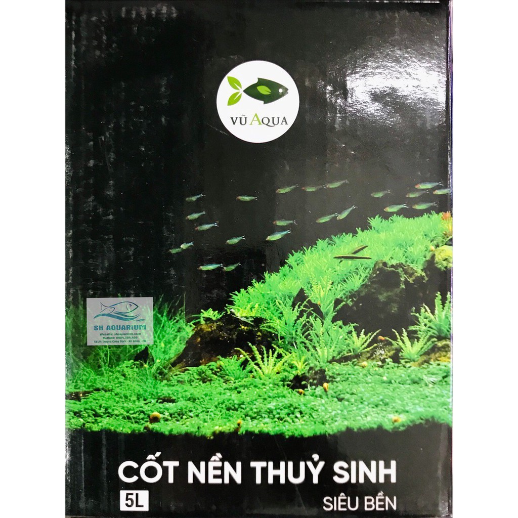 [Mã PET2405 giảm 10% đơn 250K] Cốt nền Vũ Aqua (1 lít/ 2 lít) - Cốt nền thủy sinh tốt nhất - Hồ cá cảnh - Bể thủy sinh