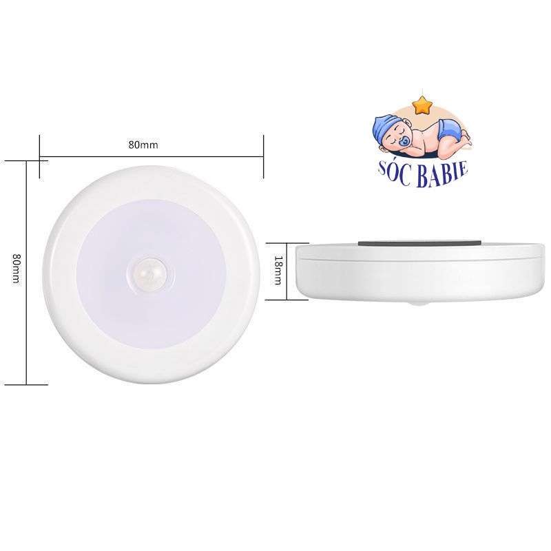 [ Hàng Hot ] ĐÈN CẢM ỨNG DÁN TƯỜNG, ÁNH SÁNG VÀNG,  CẦU THANG, TỦ, GIƯỜNG GBL 6 LED THÔNG MINH (SẠC ĐIỆN USB)