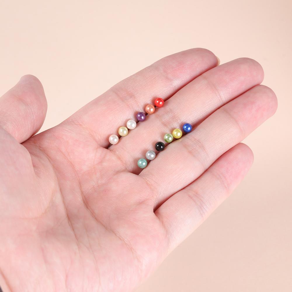 12 Đôi Bông Tai Ngọc Trai Giả Nhiều Màu 4 / 6 / 8mm 20g