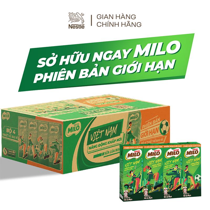 [Phiên bản giới hạn] Thùng 48 hộp sữa nước Nestle Milo 180ml/ hộp