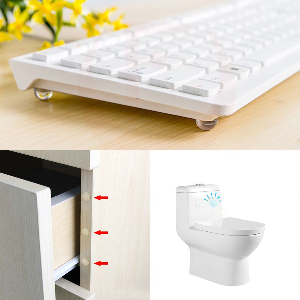 CONOPERY Bộ 50/64/80/100 miếng đệm silicon trong suốt chặn cửa chống va chạm