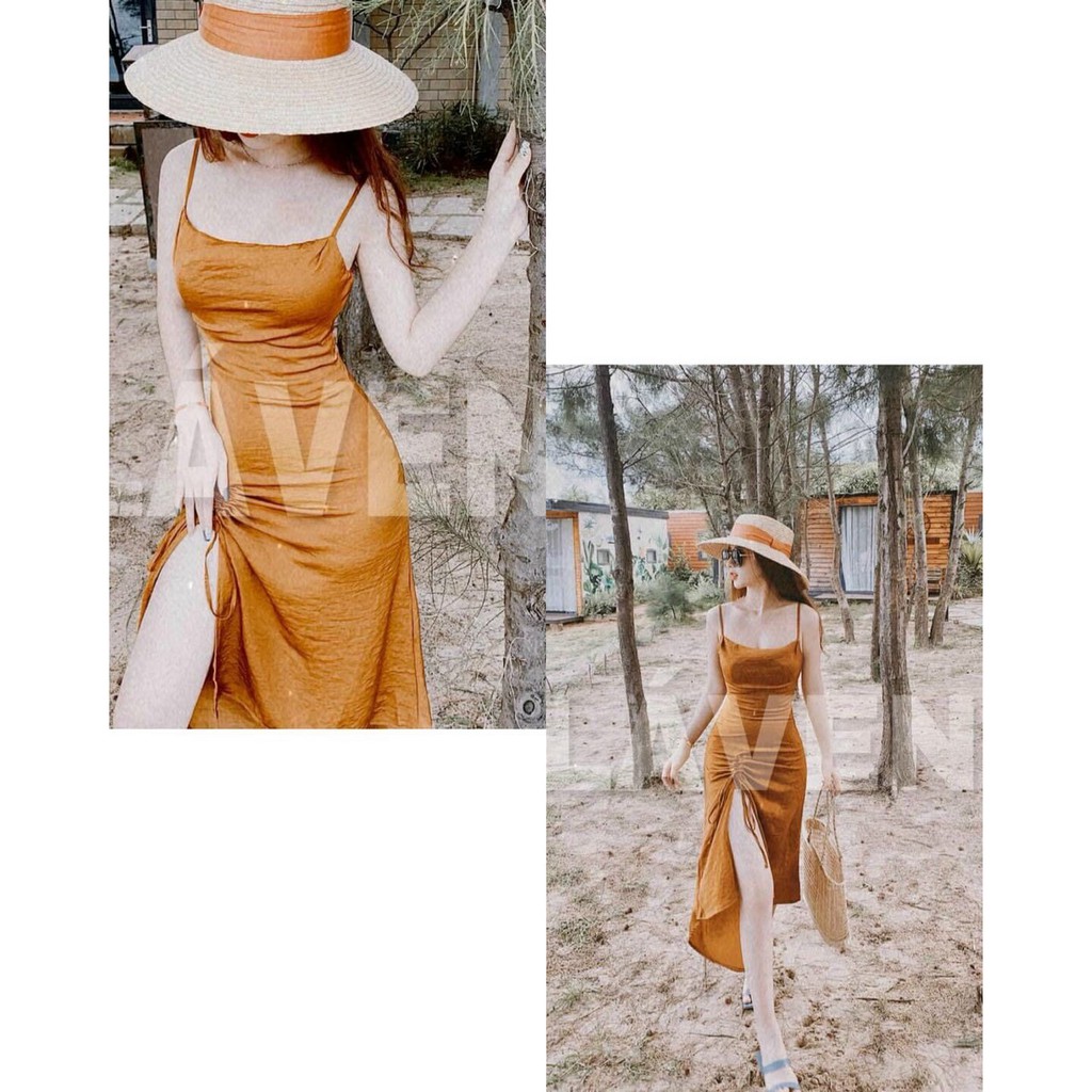 Đầm maxi hai dây tôn dáng có mút ngực