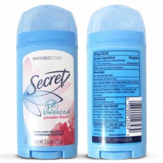 Lăn khử mùi dạng sáp Secret Invisible Solid Powder Fresh - Sáp Lăn khử mùi ngăn mồ hôi thơm mát