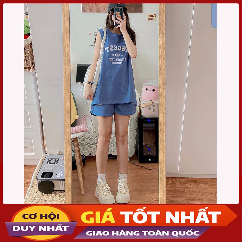 Sét Bộ Tanktop Chất Thun Kèm Quần M821-Violet