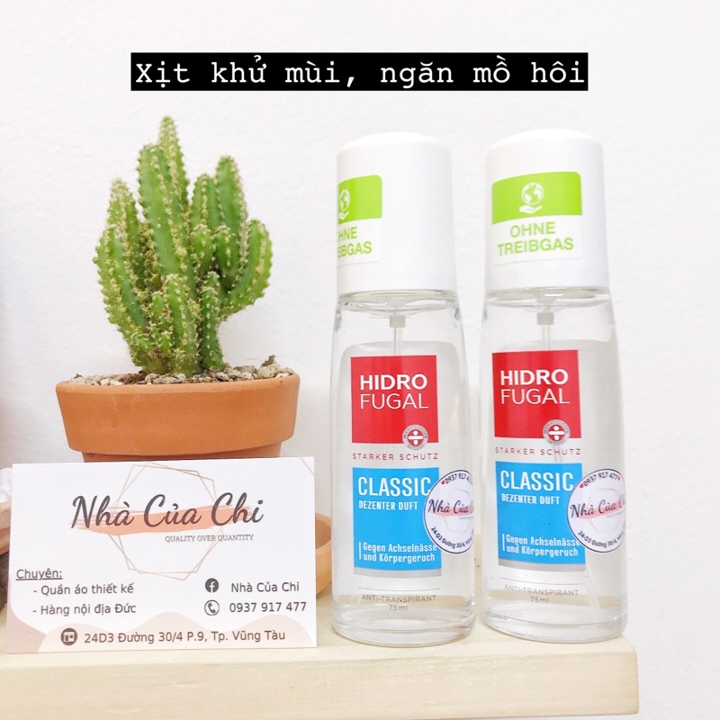 Xịt và lăn khử mùi Hidro fugal - hàng Đức