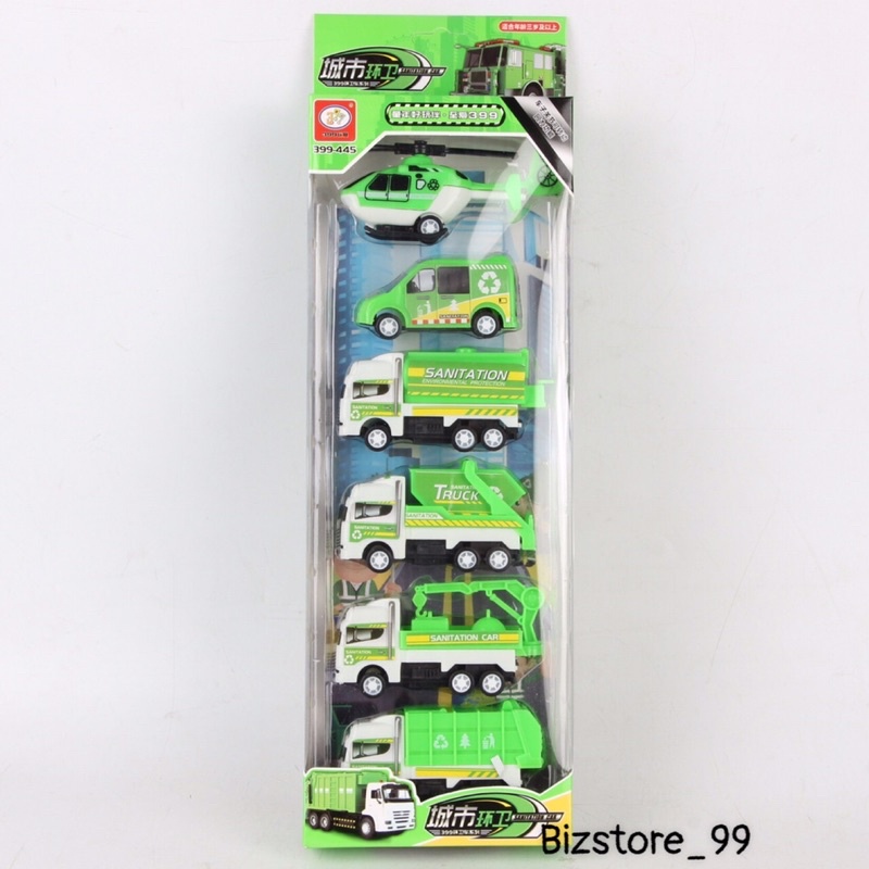 Đồ chơi bộ hộp sét 6 món ô tô máy bay chạy cót xin xò cho bé